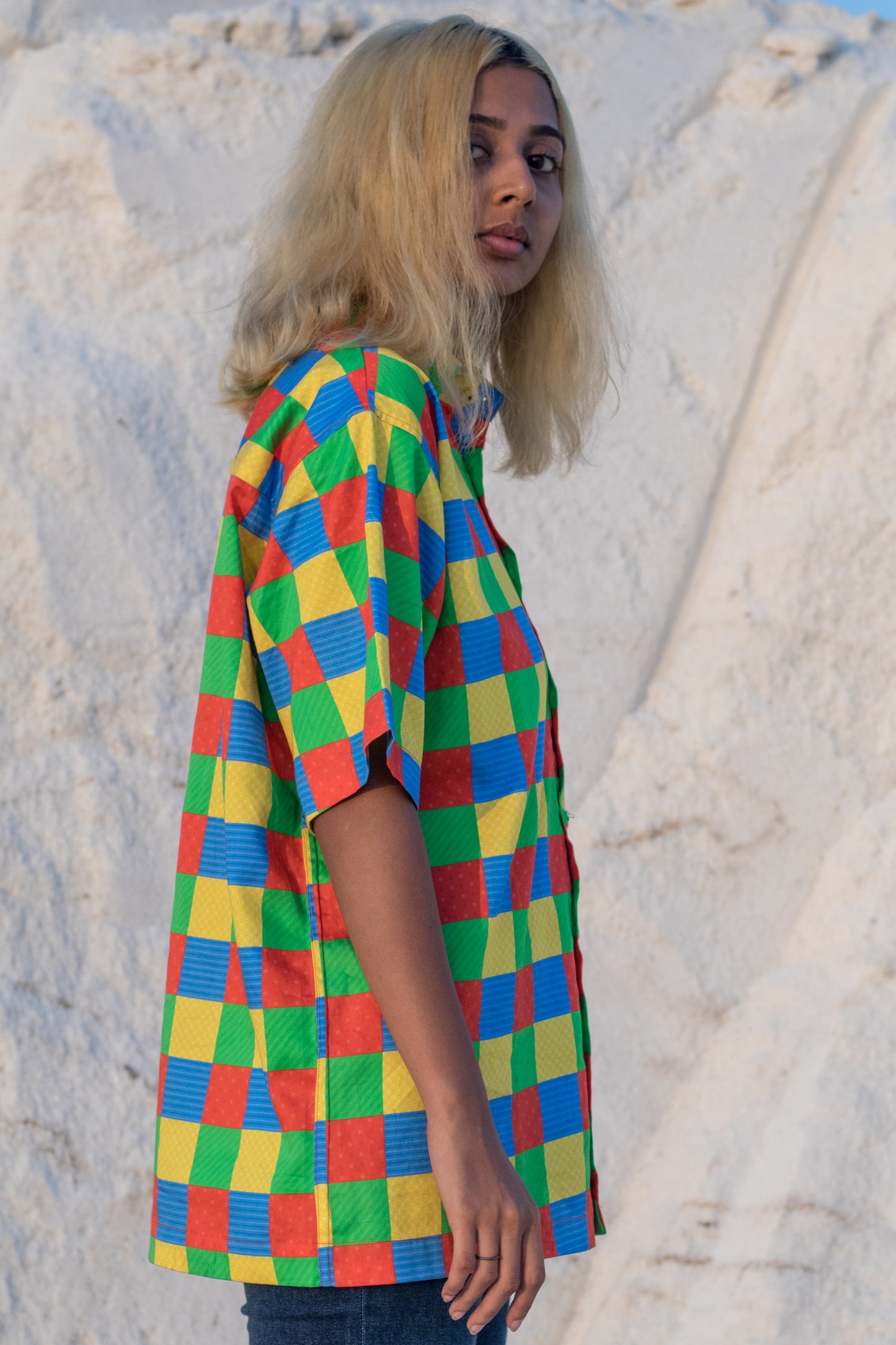 Primary Check Oversized Shirt