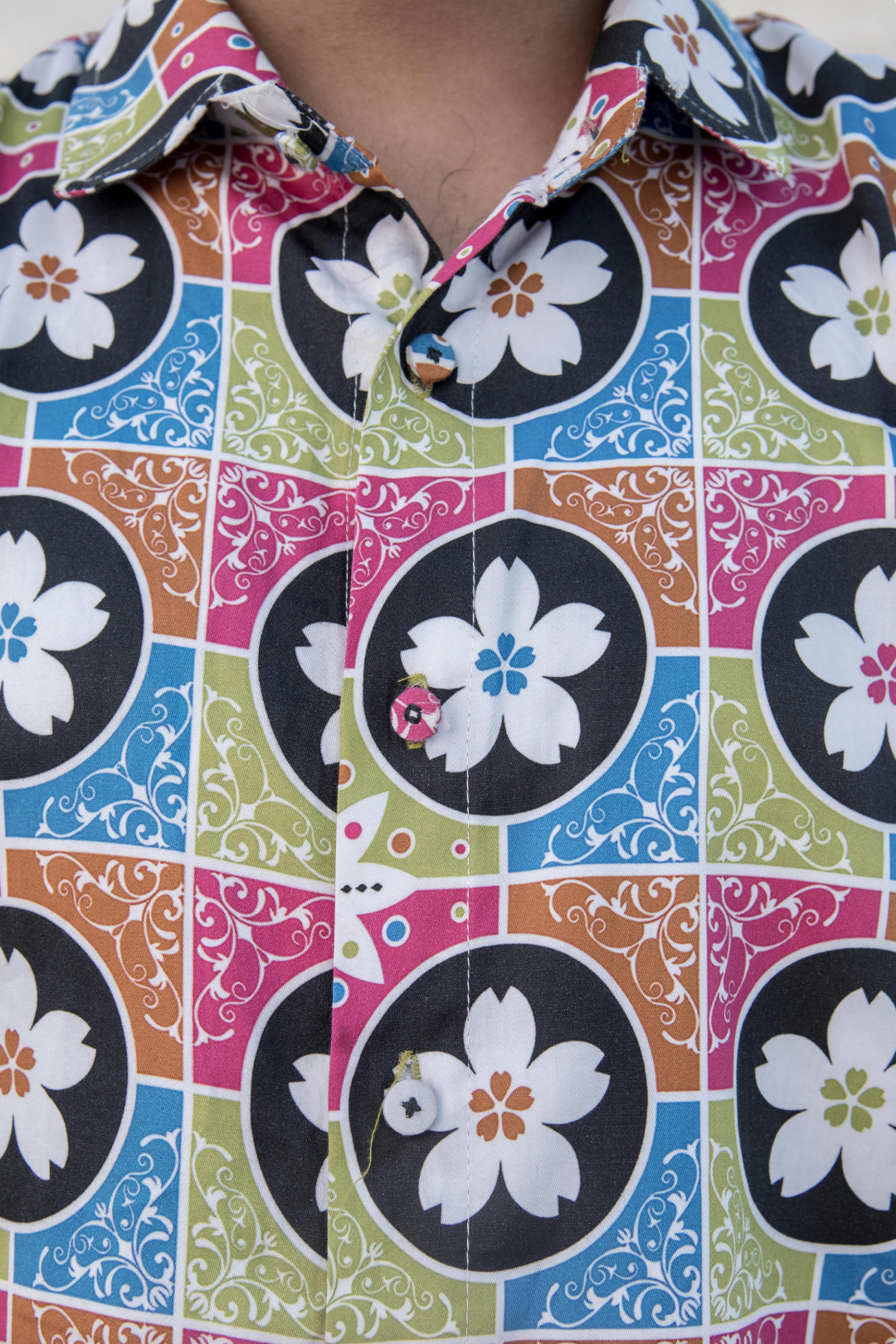 Floral Tile Oversized Shirt