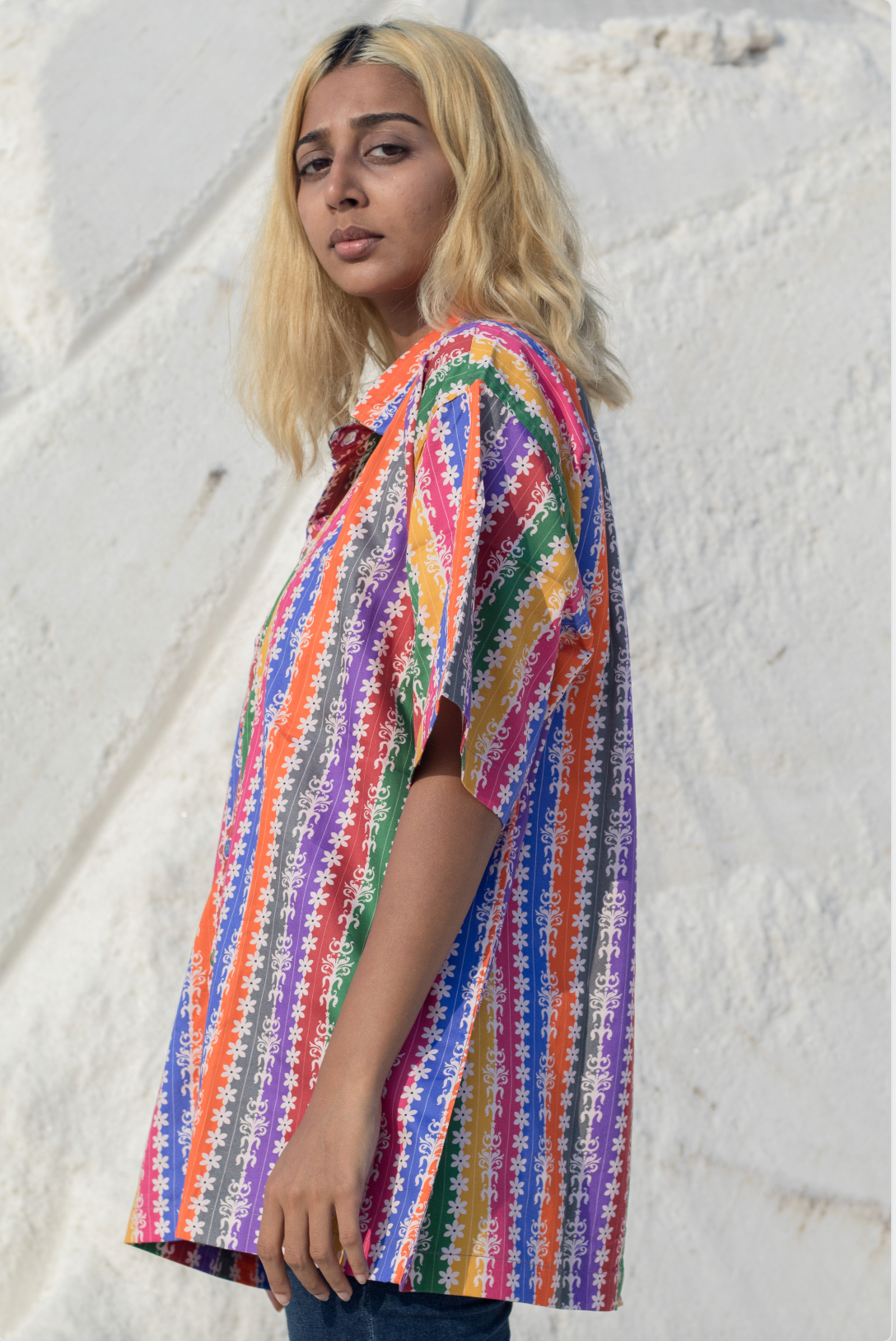 Royal Rainbow Oversized Shirt