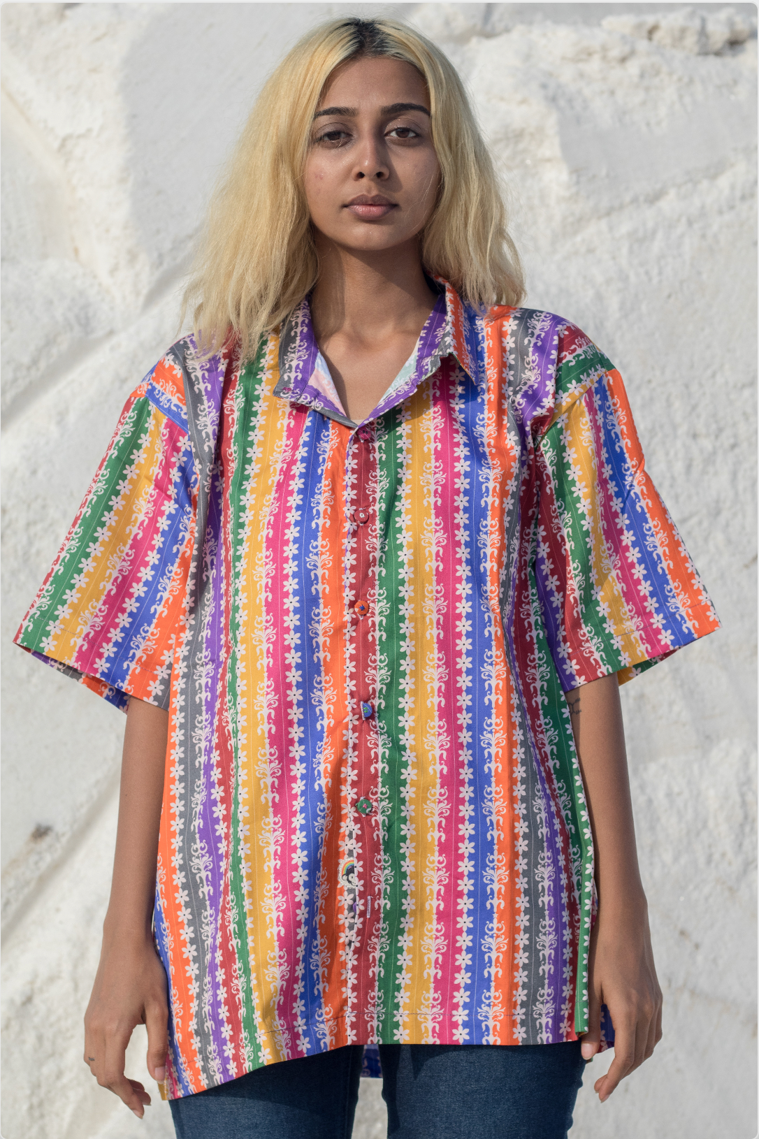 Royal Rainbow Oversized Shirt