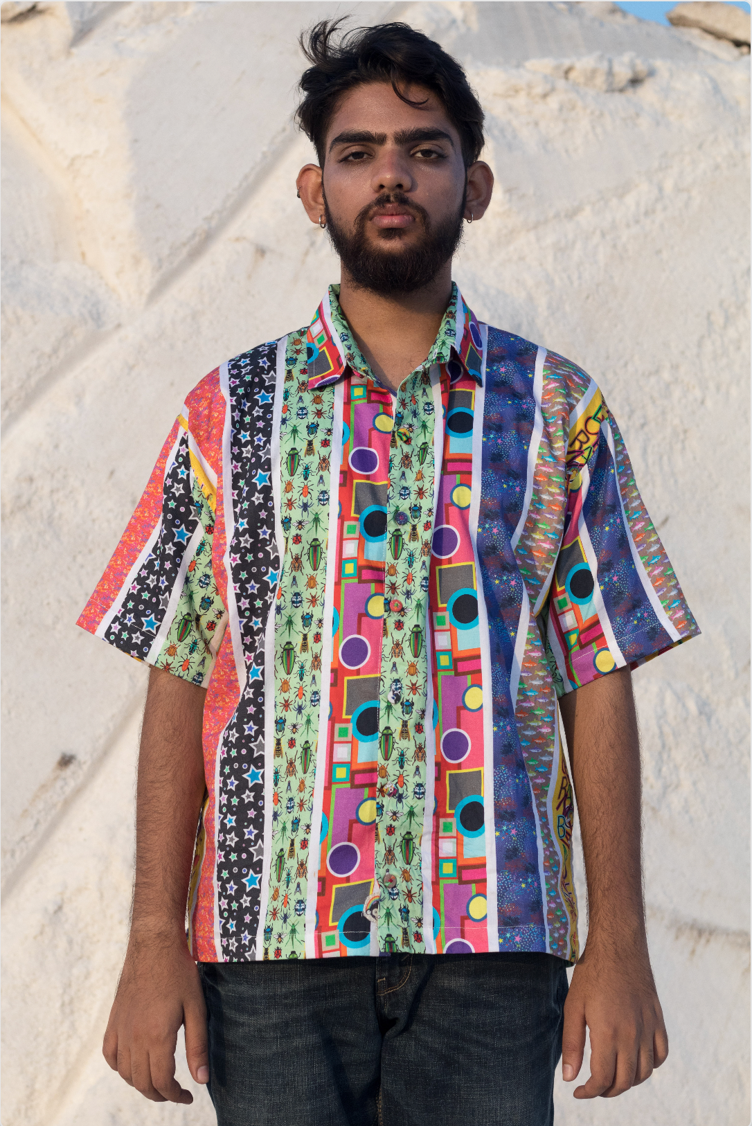 Stripe Khichadi Oversized Shirt