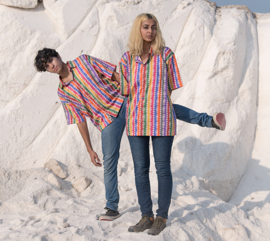 Royal Rainbow Oversized Shirt