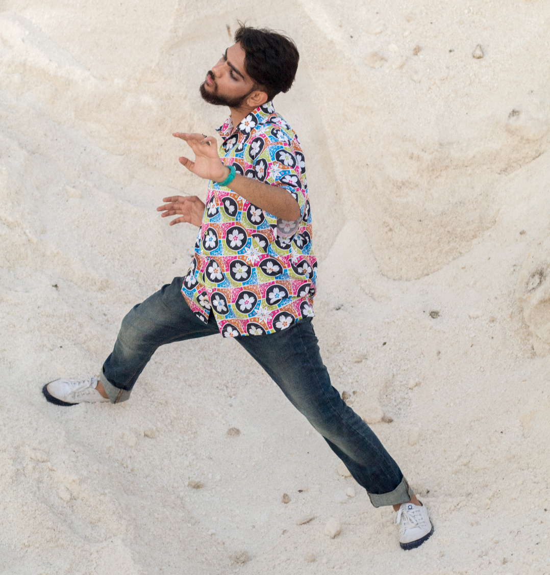 Floral Tile Oversized Shirt